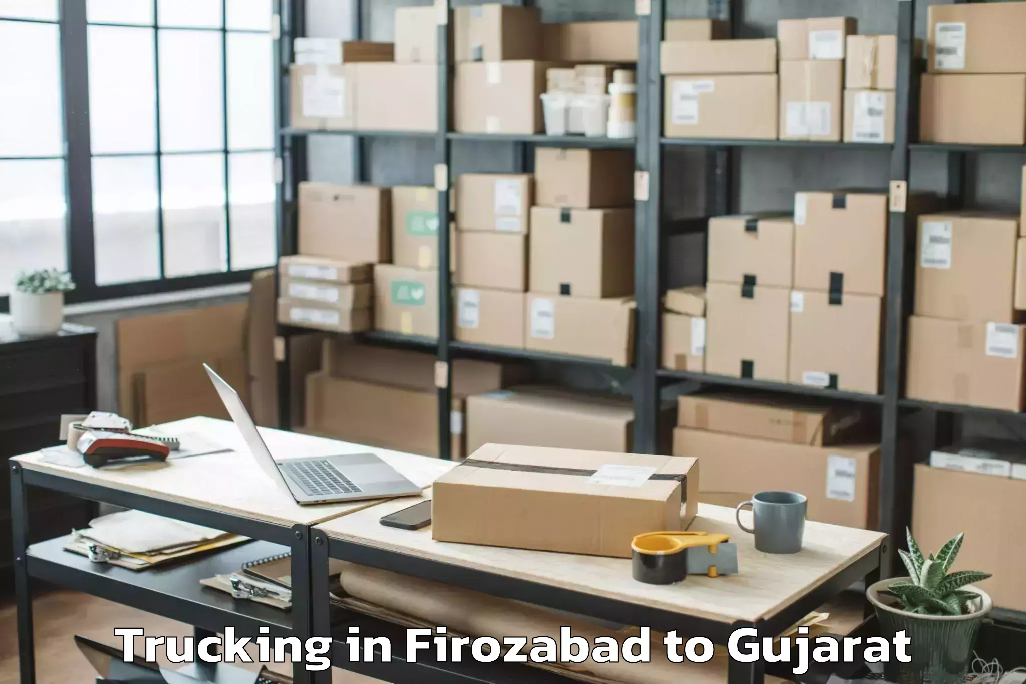 Book Your Firozabad to Lunawada Trucking Today